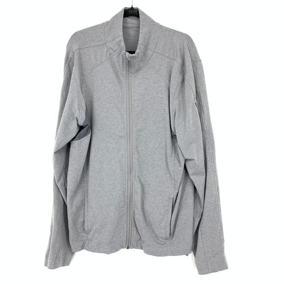 Lululemon Sweatshirt Jacket Mens Apx Sz Large Gray Mock Neck *FLAWED READ - Picture 1 of 7